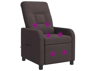 Fauteuil convertible VIDAXL Tissu marron