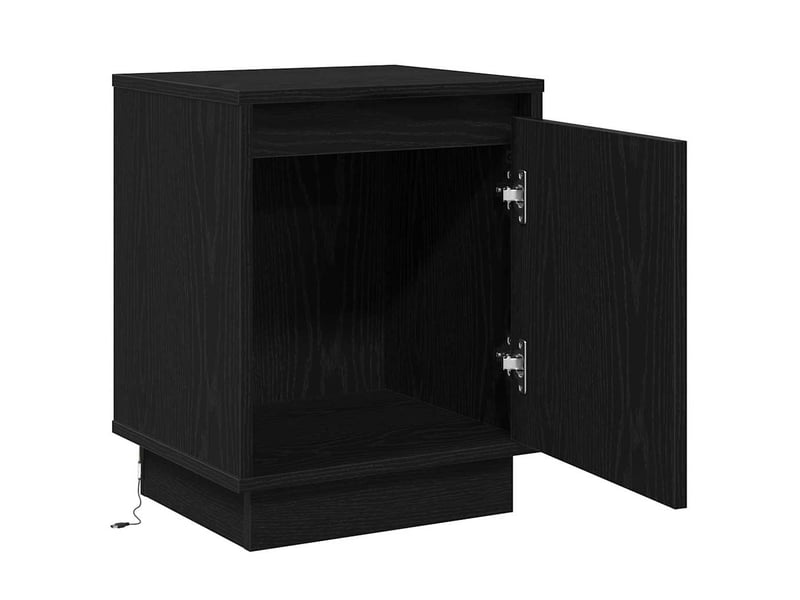 Table de chevet - cabinet de chevet - table de nuit 2 pc chêne noir 39 x 34,5 x 50 cm  - Conforama E