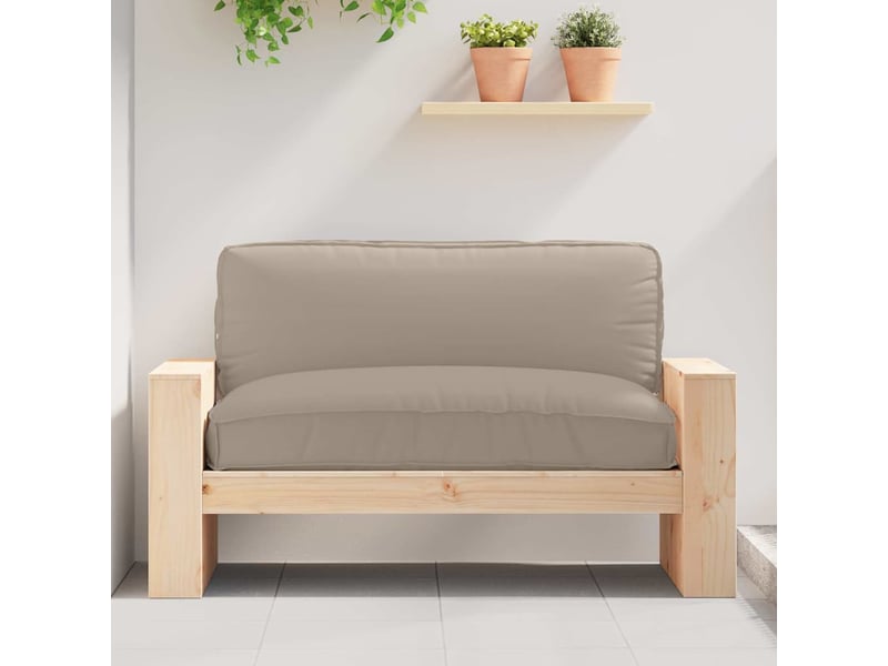  Coussin d'assise, coussin pour chaisecanapé tissu oxford taupe 120 x 80 x 12 cm cf56679  - Conforama B