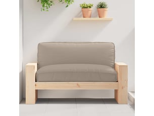 Coussin d'assise, coussin pour chaisecanapé tissu oxford taupe 120 x 80 x 12 cm cf56679