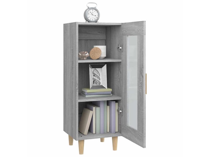  Buffet - bahut - meuble de rangement sonoma gris 34,5x34x90 cm bois d'ingénierie  - Conforama E