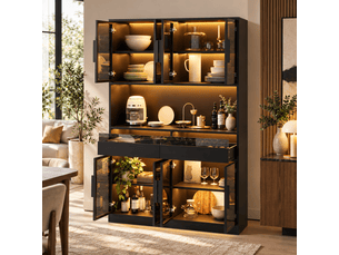 Vitrine coloris noir OMNIGLINT TRADING LTD - x