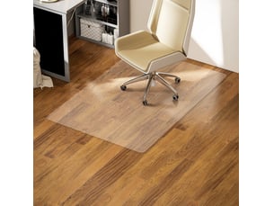Tapis de protection de sol 100 x 150 cm transparent en plastique, antidérapant pour chaise de bureau