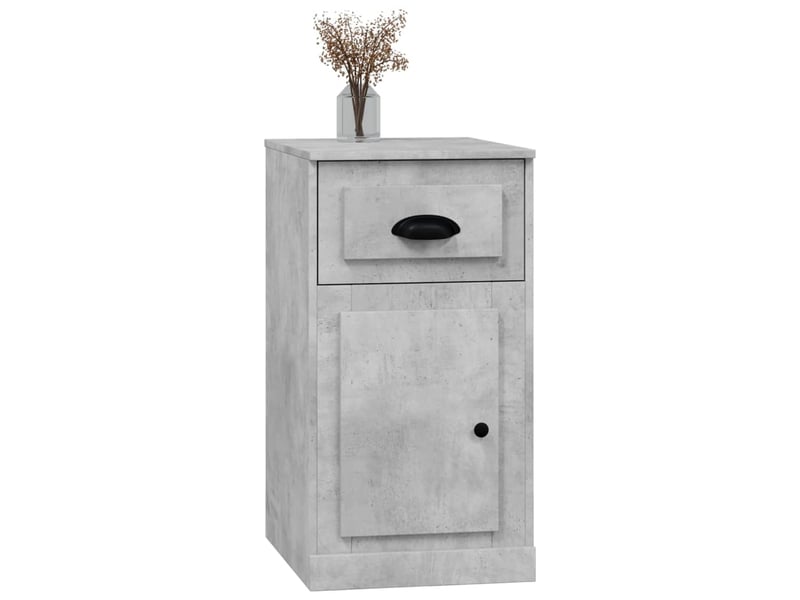  Armoire latérale, meuble de rangement avec tiroir gris béton 40x50x75 cm  - Conforama D