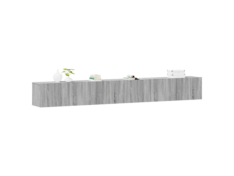  Ensemble de meubles tv 3 pcs sonoma gris bois d'ingénierie shl43012  - Conforama C