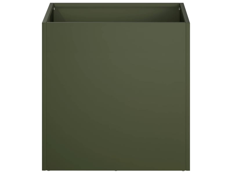  Jardinière - cache-pot de jardin vert olive 35 x 35 x 35 cm  - Conforama C