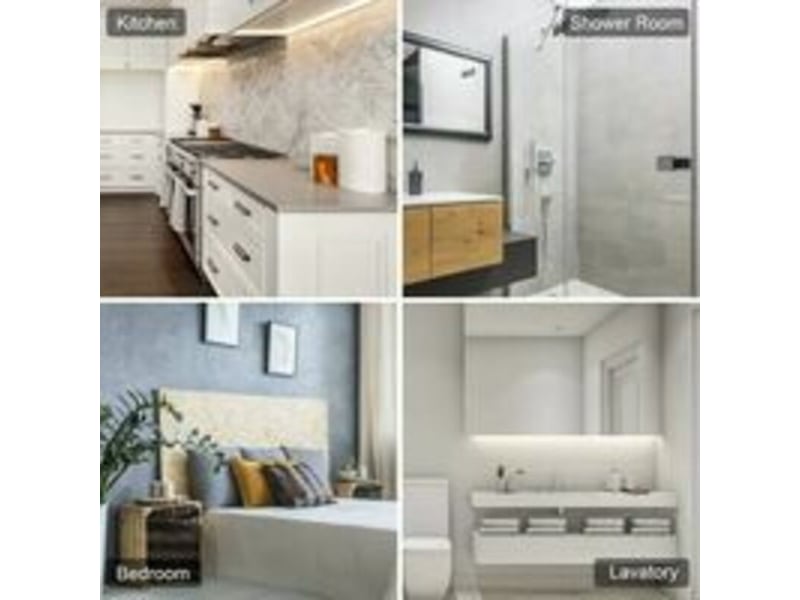  Etagère de douche d’angle, etagère de salle de bain sans forage, murale adhésive serviteur de douche (2 pièces)  - Conforama B
