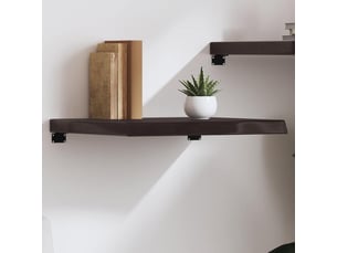 Étagère flottante, etagère murale, étagère suspendue marron foncé bois chêne massif traité cf42418