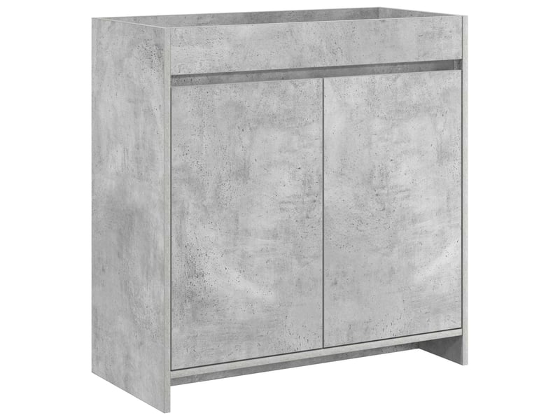  Meuble sous lavabo de salle de bain, commode gris béton shl1807  - Conforama A