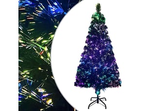 Sapin de noël - arbre de noël artificiel avec support vert 150 cm fibre optique