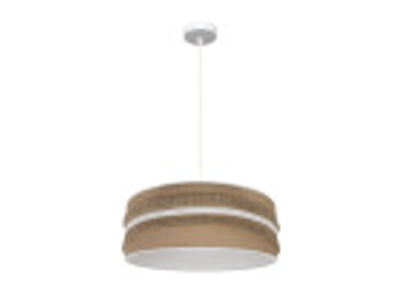  Suspension fabrilamp natalia juteblanc 1 x e27 réglable 47-110 cm 50x50 cm 188595001 - Conforama B