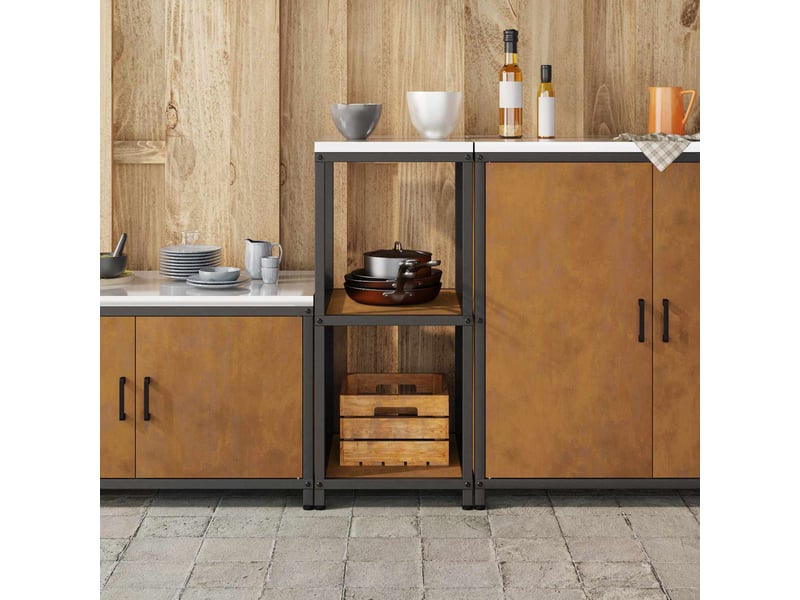 Étagère de cuisine, étagère de rangement hattem rouillé 40x50x92cm acier - Conforama D