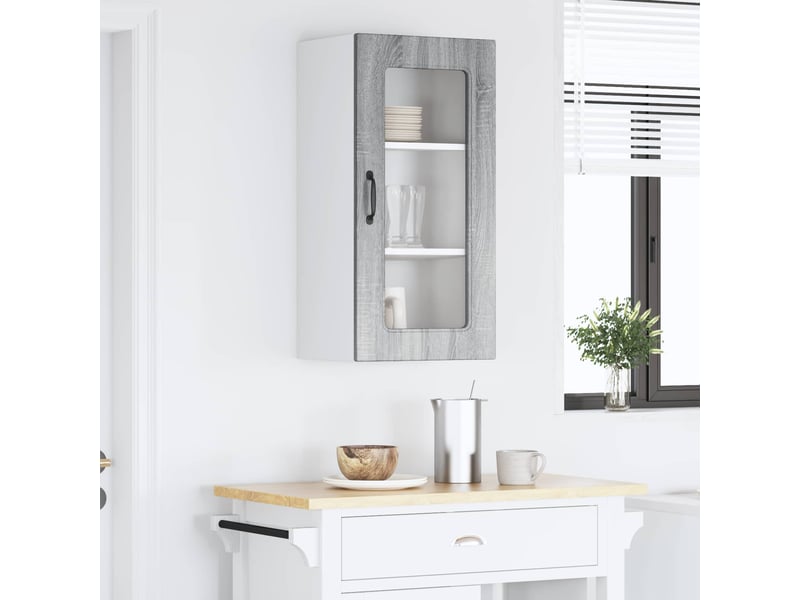  Meuble mural de cuisine | armoire de cuisine gris sonoma 40x31x80cm shl5292  - Conforama D