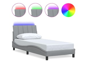 Lit simple 80x200 cm    coloris gris