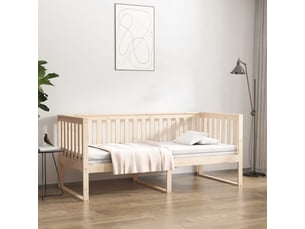 Lit adulte, lit simple, lit de jour sans matelas 100x200cm bois de pin massif cf18901