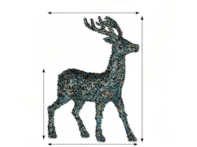  Renne de noël krist+ bleu or 15 x 45 x 30 cm S3612011 - Conforama B