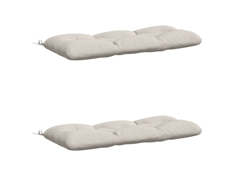 Lot de 2 coussins de banc, coussins d'assise vianen 100 % polyester blanc cf57637 - Conforama A