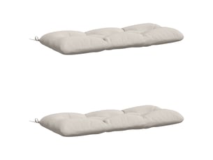 Lot de 2 coussins de banc, coussins d'assise vianen 100 % polyester blanc cf57637