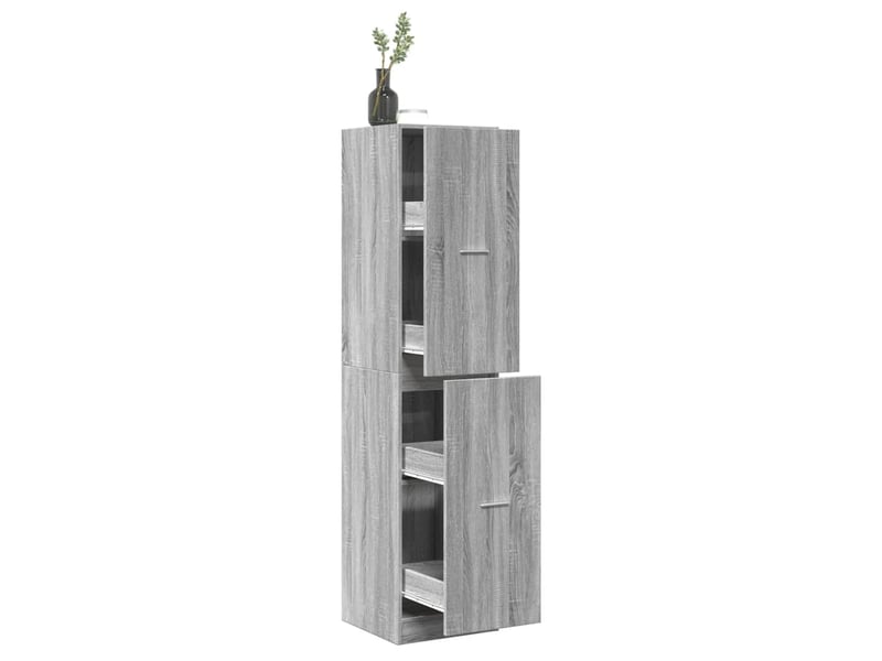  Armoire apothicaire sonoma gris 40x41x174,5cm bois d'ingénierie  - Conforama B
