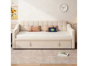 Lit gigogne 90x190 cm <strong>DZMDIP</strong>  <strong></strong> coloris beige