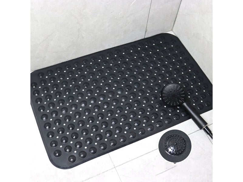  Tapis de douche en pvc à ventouses - noir  - Conforama B