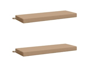 Lot de 2 coussins de banc, coussins d'assise soest 100 % polyester sable cf57433