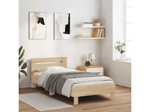 Lit simple 100x200 cm coloris marron