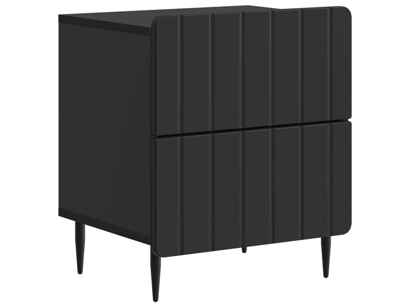  Table de chevet avec tiroir 2 pièces noir 43 x 34,5 x 49,5 cm  - Conforama C