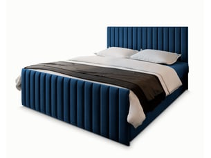 Lit avec rangement 180x200 cm MASSENO coloris bleu