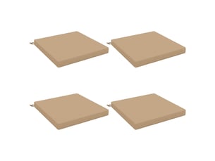 Lot de 4 coussins de siège, coussins d'assise soest 100 % polyester sable cf60544