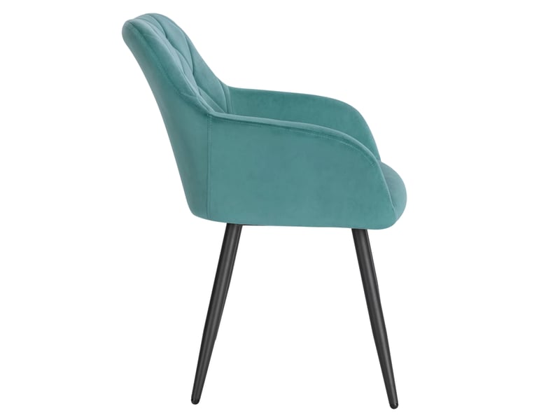  Chaise de salle à manger lot de 1 avec accoudoirs, siège rembourré confortable et design fonctionnel  - Conforama D