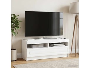 Meuble tv coloris blanc 1 cm <strong></strong> <strong></strong>