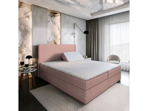 Lit avec rangement 160x200 cm <strong>MASSENO</strong> <strong></strong> coloris rose