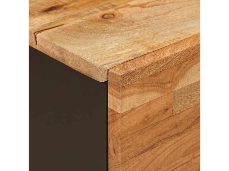  Table de chevet - cabinet de chevet - table de nuit marron 40 x 33 x 46 cm bois de mangue massif  - Conforama E