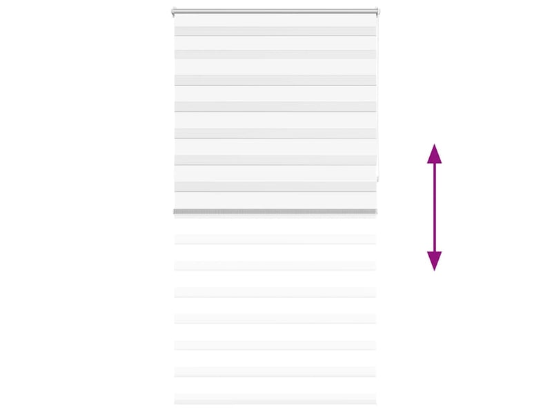  Store vénitien zebra, store de fenêtre 120,9 x 230 cm, largeur du tissu 116,7 cm, blanc cf48201  - Conforama E
