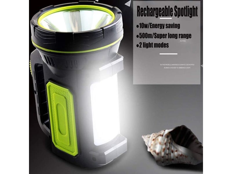 Lampe torche led ultra puissante usb 135000 lumens 6000 mah avec lumière latérale lampe de poche etanche haute puissance et réflecteur portable ip65 s - Conforama C