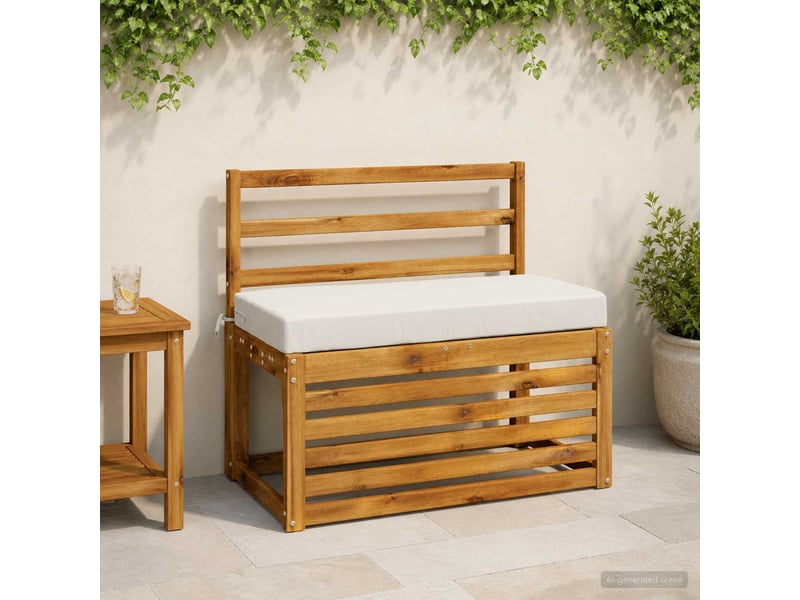  Lot de 2 coussins de banc, coussins d'assise soest 100 % polyester blanc cf57033  - Conforama B