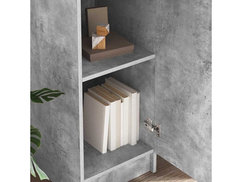  Buffet - haut armoire gris béton 35 x 39 x 168 cm  - Conforama D