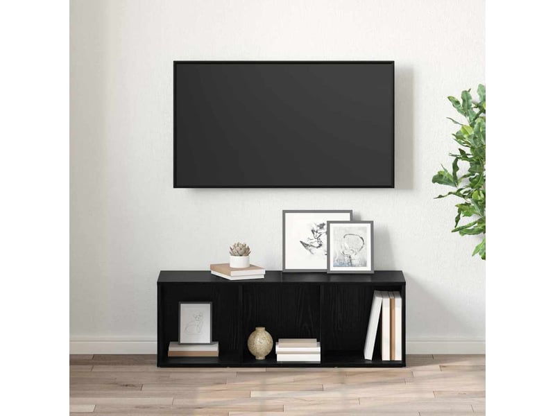  Ensemble meuble tv - banc tv - meuble de rangement 72 x 35 x 37 cm noir bois d'ingénierie  - Conforama D