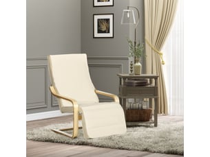 Fauteuil relax manuel  <strong>COVREO </strong> Tissu blanc