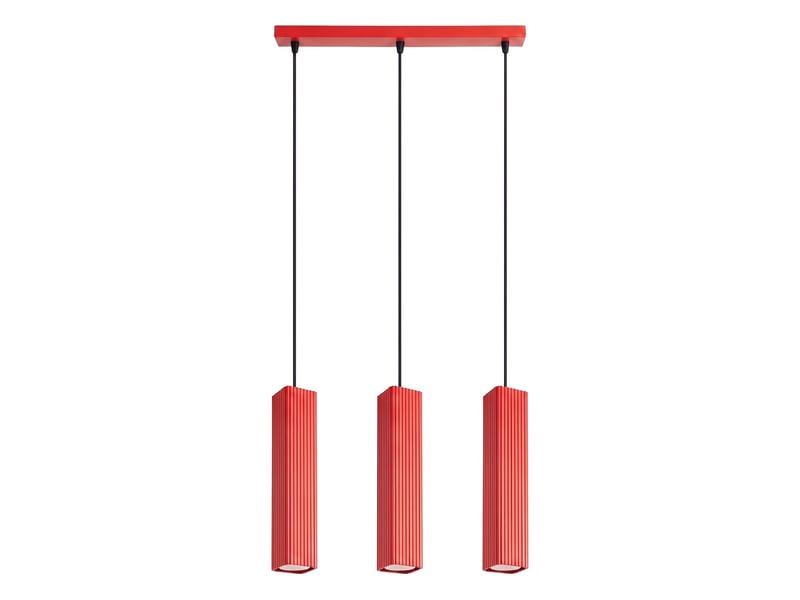  Suspension rayo 3l rouge aluminium moderne 98x45x6cm SL.3254 - Conforama A