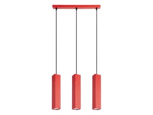 Suspension rayo 3l rouge aluminium moderne 98x45x6cm
