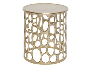 Table basse rond(e) coloris doré <strong>ATMOSPHERA CRÉATEUR D'INTÉRIEUR</strong> <strong>MESH</strong> - 36 cmx36 cm