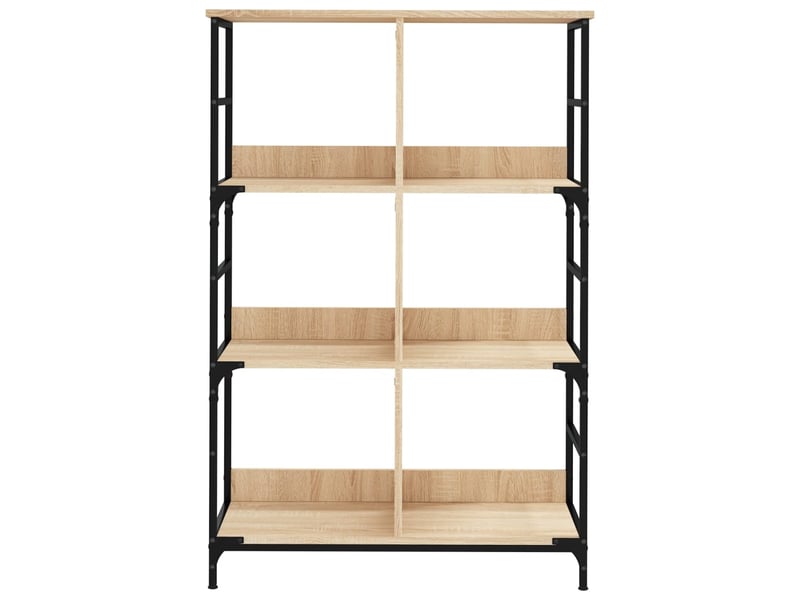  Bibliothèque, meuble de rangement salon chêne sonoma 78,5x33x117,5 cm bois d'ingénierie  - Conforama D