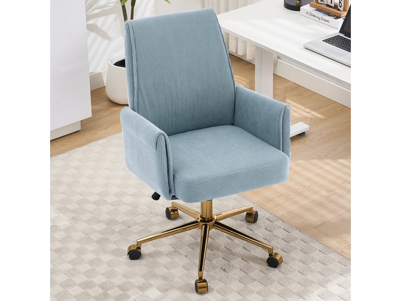 Chaise de bureau ergonomique réglable en hauteur avec dossier mi-haut rayé - Conforama B