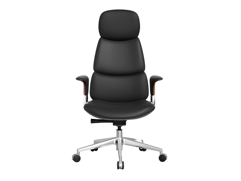  Fauteuil de bureau 70x66x114 cm – noir et marron – inclinaison réglable verrouillable jusqu'à 135°  - Conforama A