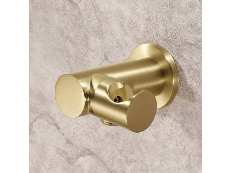  Support de pommeau de douche à main réglable en laiton, support mural rond pour pommeau de douche, support de pommeau de douche en or brossé  - Conforama D
