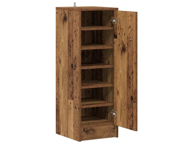  Meuble à chaussure, cabinet à chaussures 32x35x92 cm bois ancien  - Conforama E