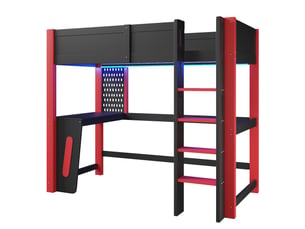 Lit mezzanine 90x200 cm <strong>OOIILLEE</strong> <strong></strong> coloris noir