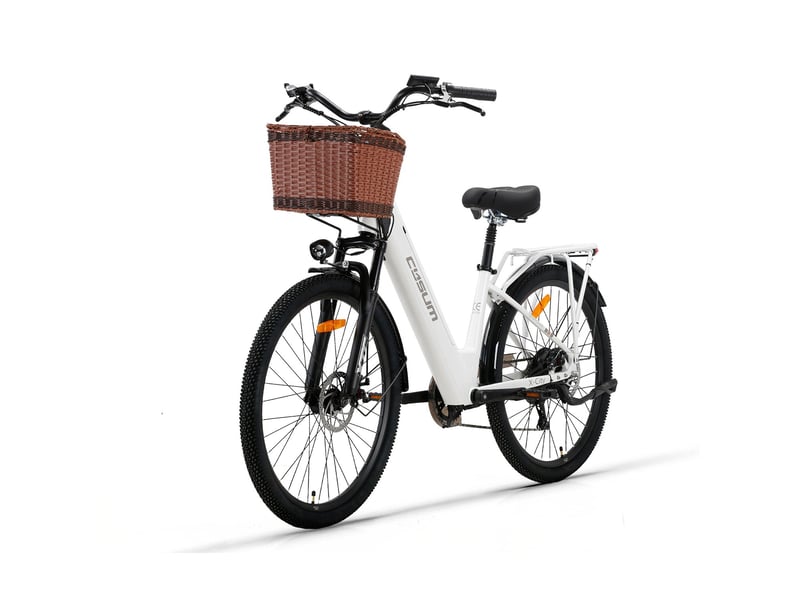  Vélo électrique de ville cysum x-city, 250 w, batterie 48 v 10.4 ah, blanc X-City - Conforama C